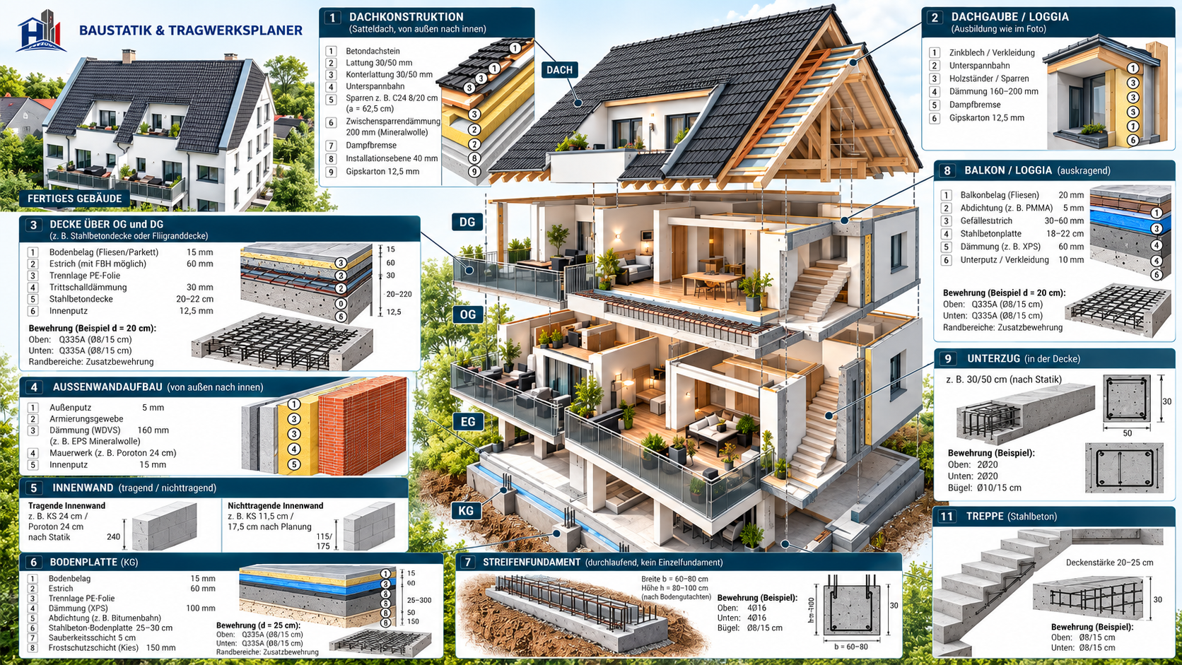 Gebäudetragwerk – HI Baustatik und Tragwerksplanung